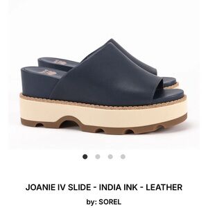 NWT Sorel Joanie IV Slide in India Ink Leather
